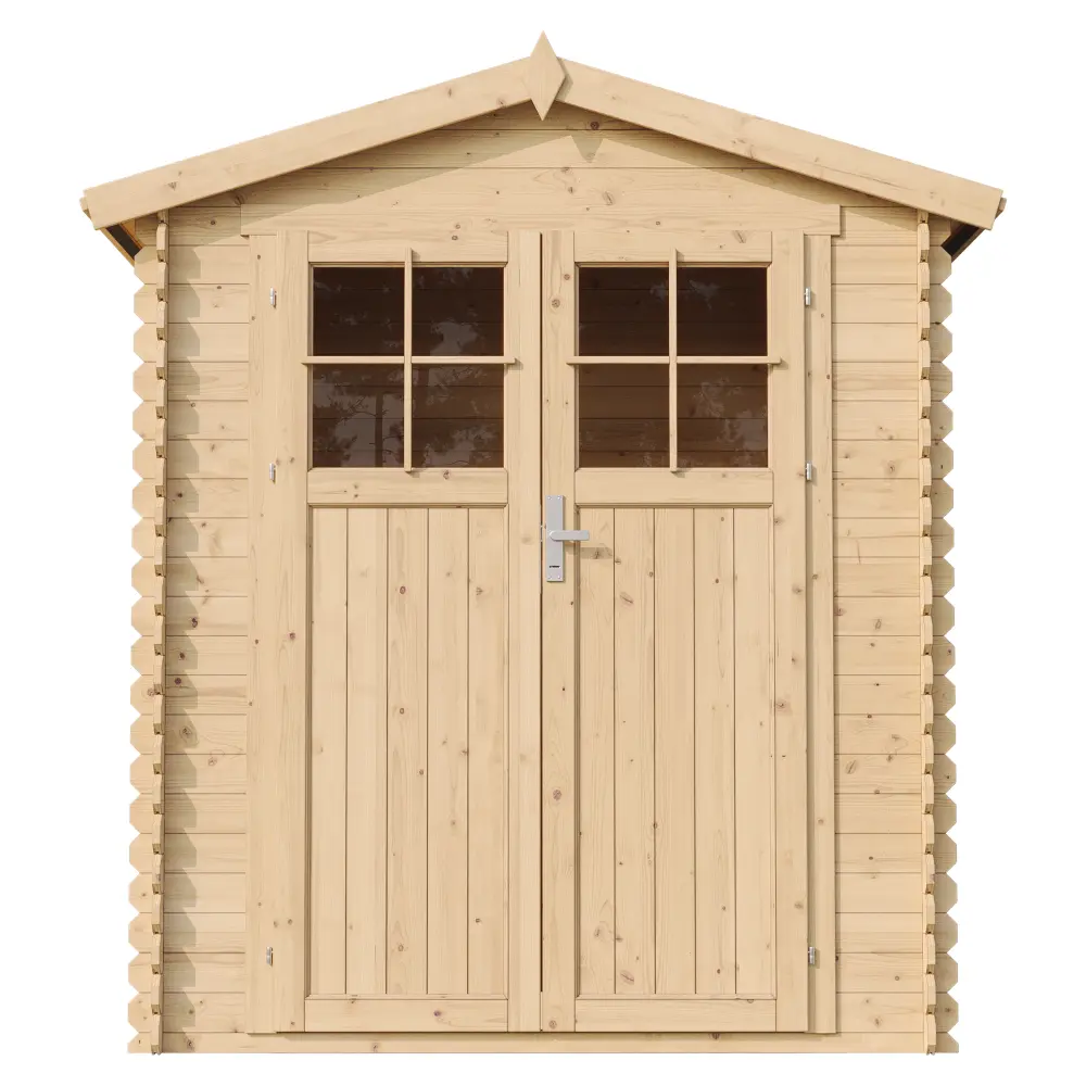 Holz-Gartenhaus M367F Blockbohlen – 180 × 130 cm – 2 m² – Bild 4