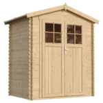 Holz-Gartenhaus M367F Blockbohlen – 180 × 130 cm – 2 m²