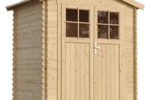 Holz-Gartenhaus M367F Blockbohlen – 180 × 130 cm – 2 m²