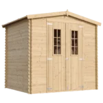 Holz-Gartenhaus M369C Blockbohlen – 220 × 220 cm – 4 m²