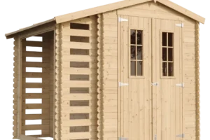 Holz-Gartenhaus M386C Blockbohlen – 256 × 200 cm – 5 m²