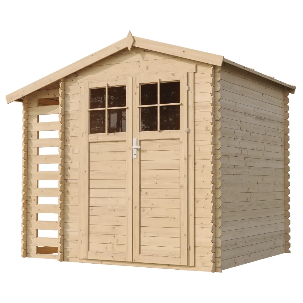 Holz-Gartenhaus M386F Blockbohlen – 256 × 200 cm – 5 m² – Bild 3