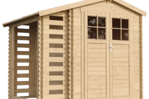 Holz-Gartenhaus M386F Blockbohlen – 256 × 200 cm – 5 m²