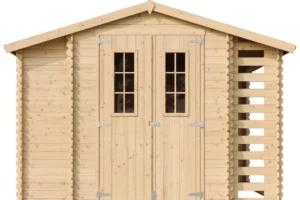 Holz-Gartenhaus M389C Blockbohlen – 312 × 200 cm – 6 m²