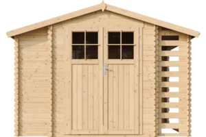 Holz-Gartenhaus M389F Blockbohlen – 312 × 200 cm – 6 m²