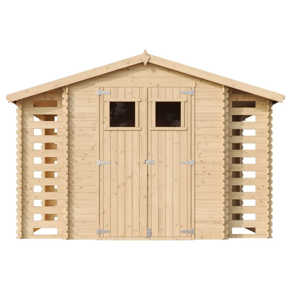 Holz-Gartenhaus M391 Blockbohlen – 312 × 200 cm – 6 m² – Bild 4