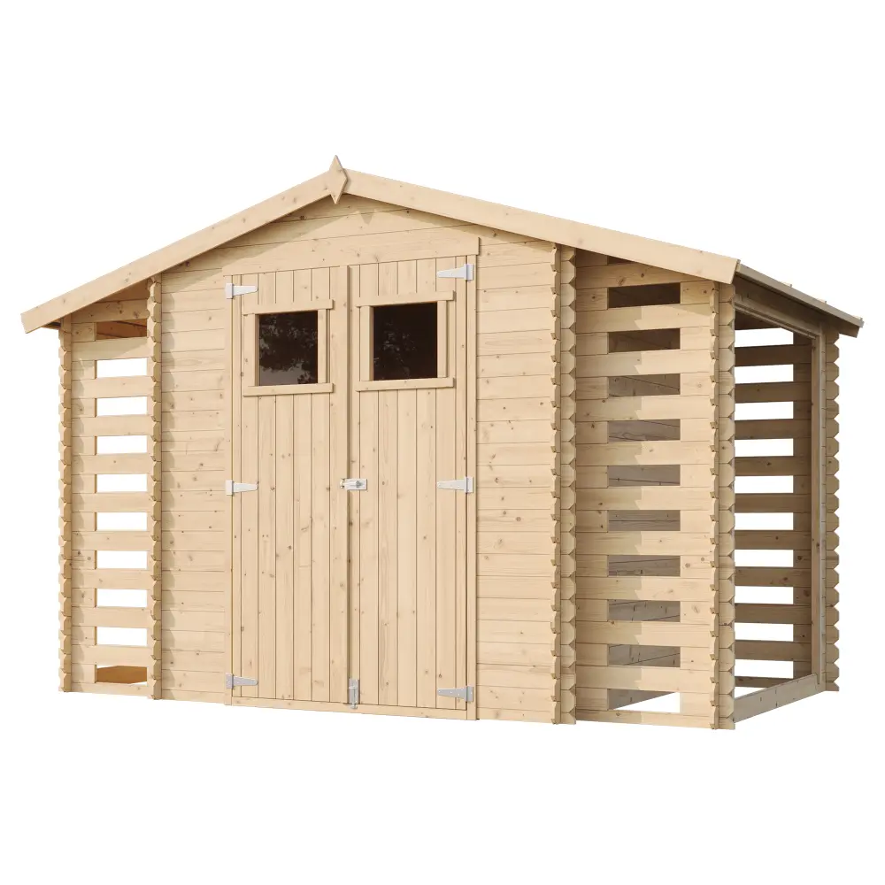 Holz-Gartenhaus M391 Blockbohlen – 312 × 200 cm – 6 m² – Bild 3