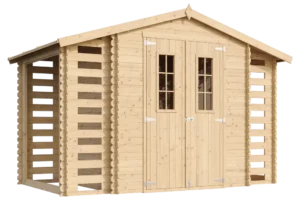 Holz-Gartenhaus M391C Blockbohlen – 312 × 200 cm – 6 m²