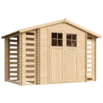 Holz-Gartenhaus M391F Blockbohlen – 312 × 200 cm – 6 m²