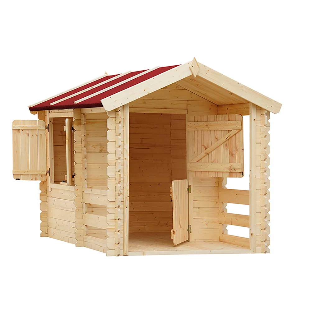 Holz-Spielhaus M501 für Kinder – 130 × 164 cm – Bild 3