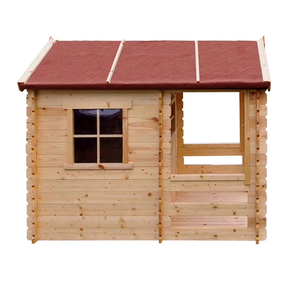 Holz-Spielhaus M501A für Kinder – 130 × 164 cm – Bild 3
