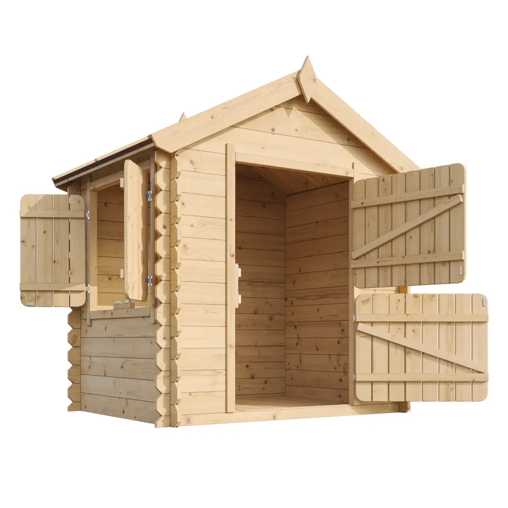 Holz-Spielhaus M516 für Kinder – 130 × 106 cm – Bild 2