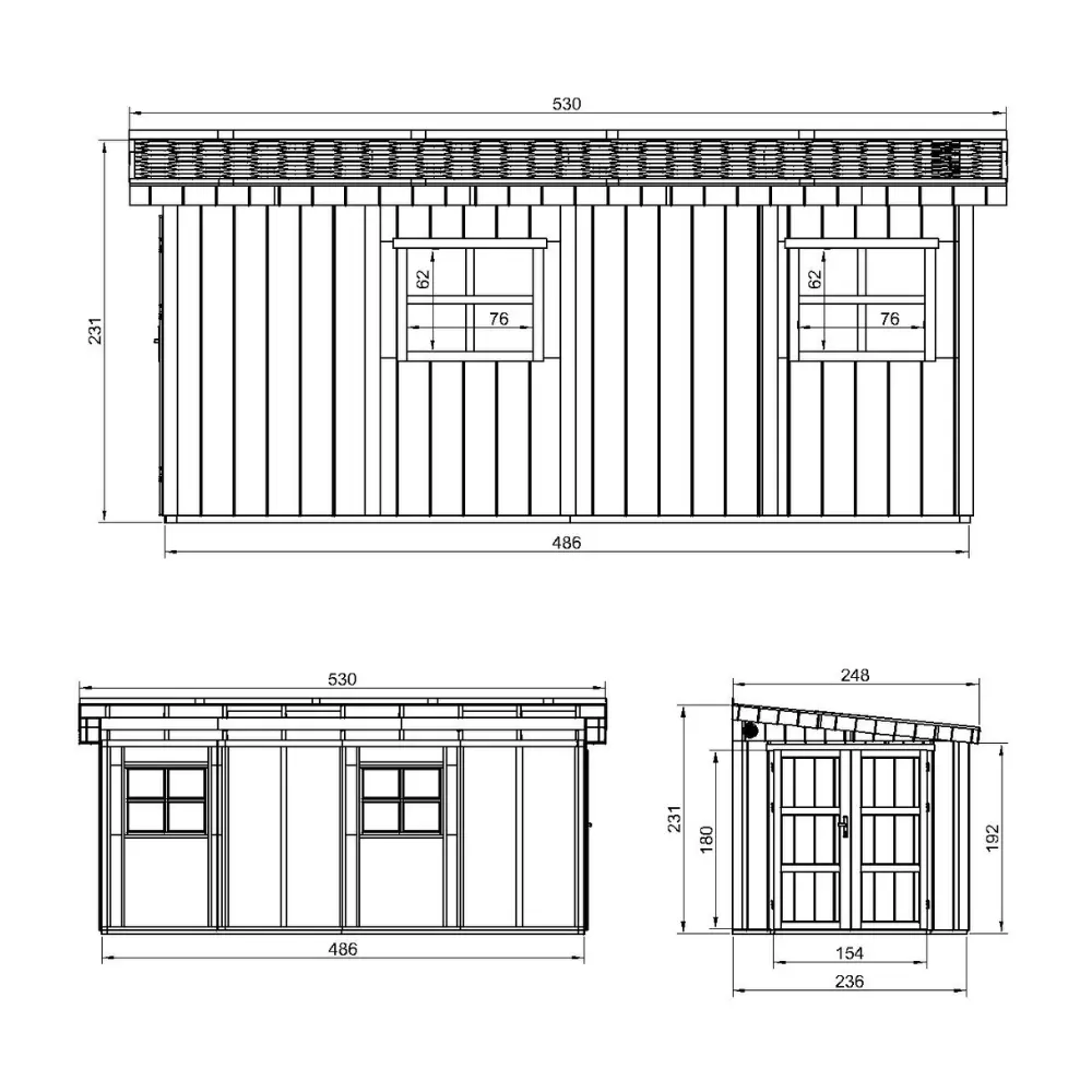 LP® SmartSide® Gartenhaus M940B – 236 × 486 cm – 12 m² – Bild 5