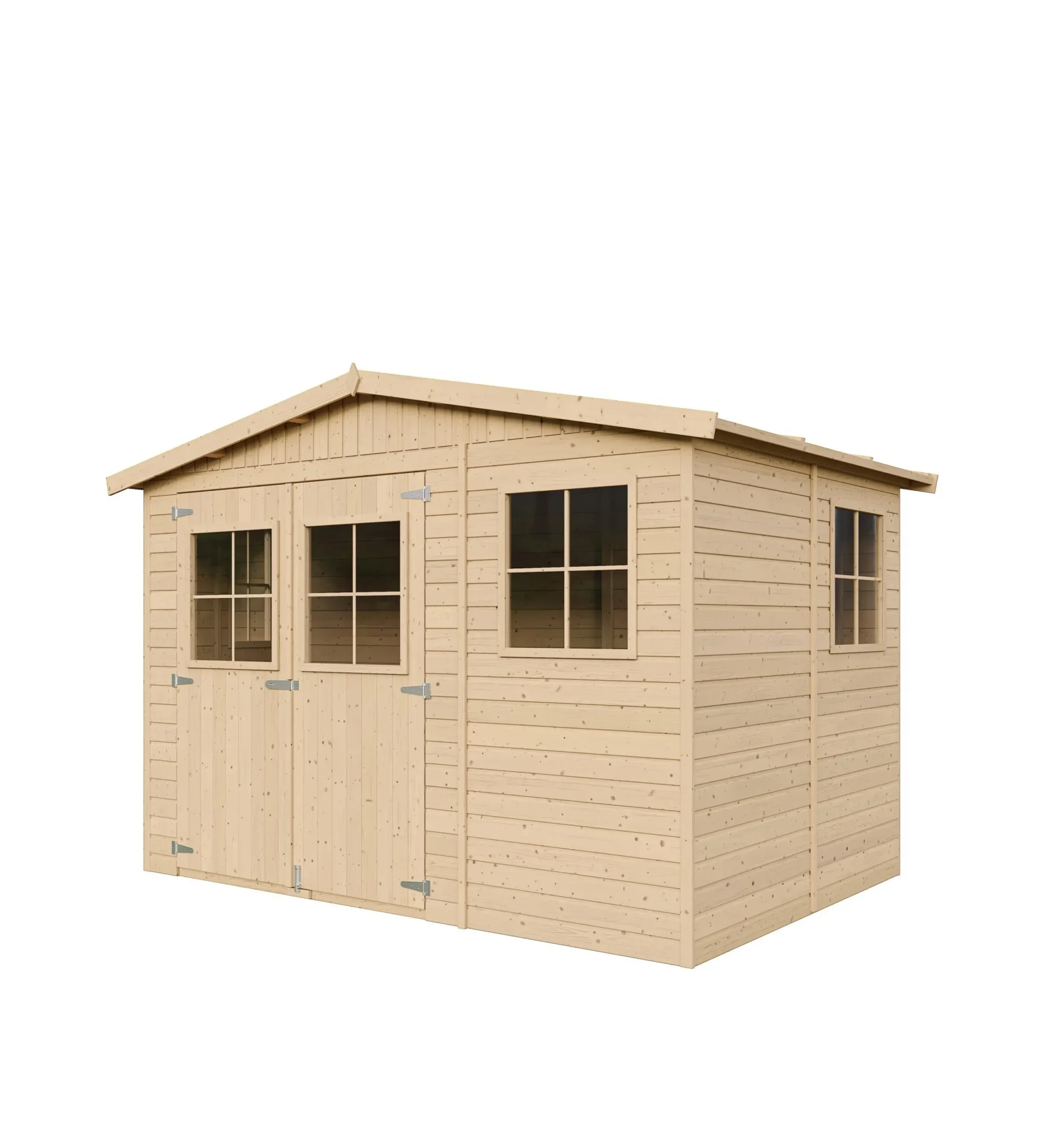 Holz-Gartenhaus M334 Blockbohlen – 303 × 199 cm – 6 m² – Bild 5