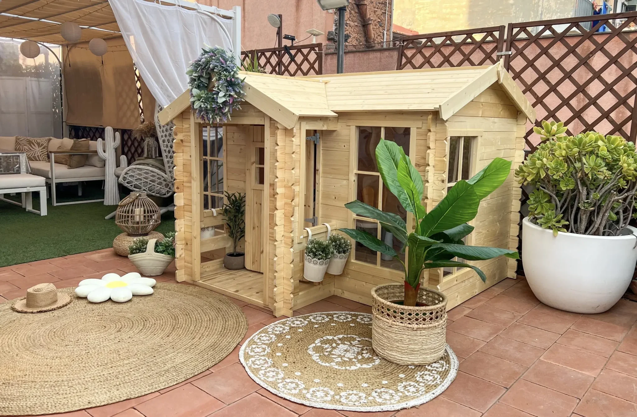 Holz-Spielhaus M520 für Kinder – 235 × 176 cm – Bild 3