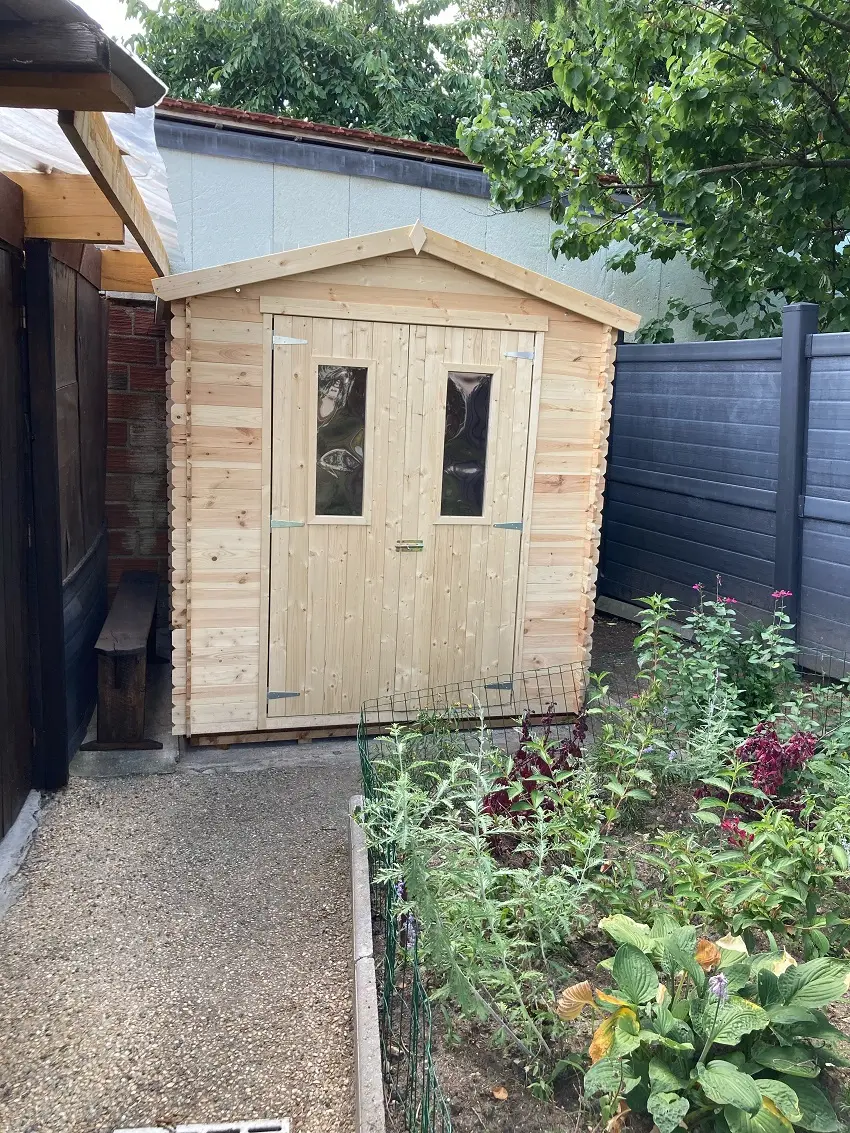 Holz-Gartenhaus M343C Blockbohlen – 200 × 200 cm – 4 m² – Bild 5