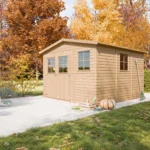 Holz-Gartenhaus M335 Blockbohlen – 303 × 297 cm – 9 m²