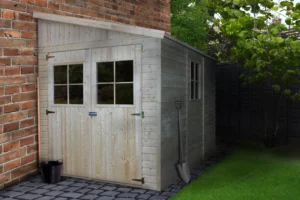 Holz-Gartenhaus M339 Blockbohlen – 201 × 297 cm – 6 m²