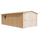 Houten garage M102 – 591 x 303 cm – 18 m2