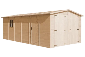 Houten garage M102 – 591 x 303 cm – 18 m2