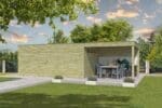 Tuinhuis QB IV EXT 810x300 - 7204EXT300