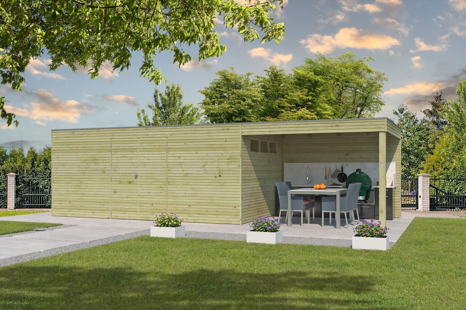 Tuinhuis QB IV EXT 810x300 - 7204EXT300