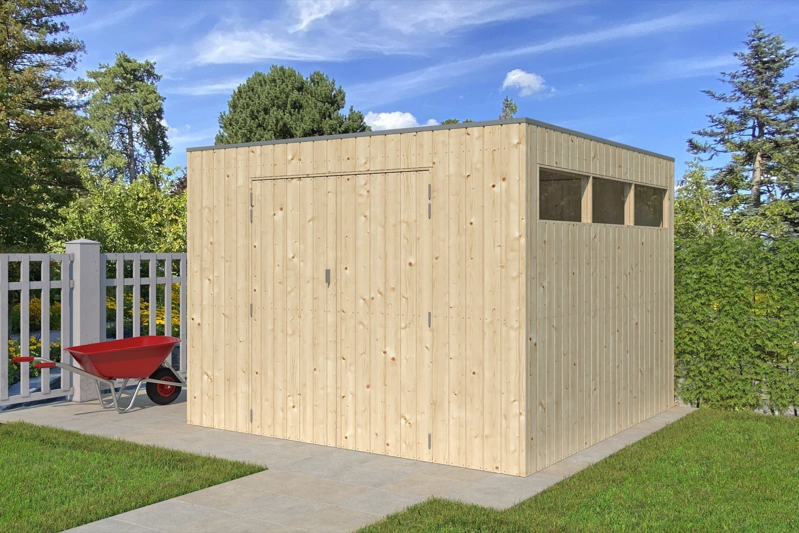 Tuinhuis QBV 298 x 298 brede latjes - 8112