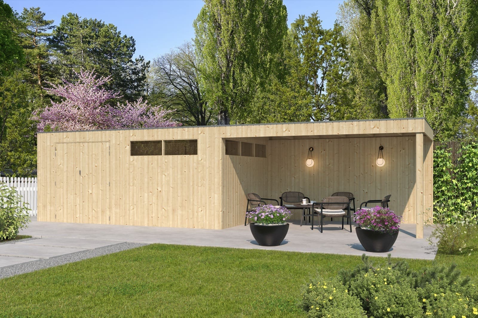 Tuinhuis QBV 903 x 298 brede latjes - 8114EXT400