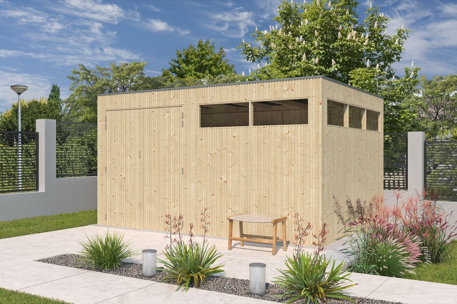 Tuinhuis QBV 399 x 298 smalle latjes - 8313