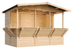 Quiosque em Madeira Exterior | Quiosque para Jardim e Eventos